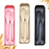 Reusable Travel Utensils Set with Case, 3 Sets Wheat Straw Portable Knife Fork Spoons Cutlery, Eco-Friendly BPA Free Plastic Tableware for Kids Ad...